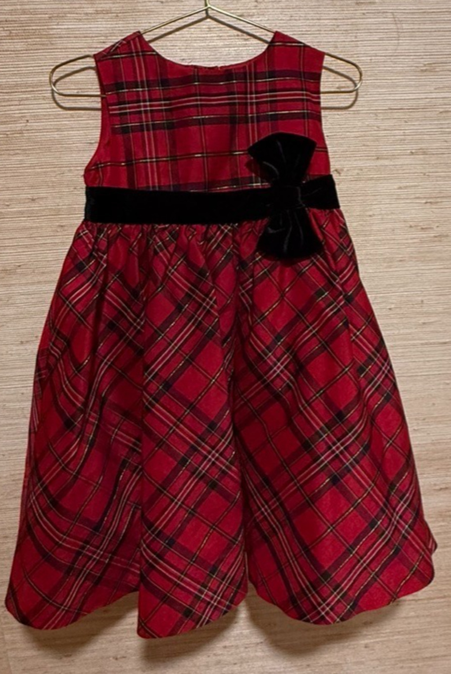 GYMBOREE Toddler Girls Sz 3T Lined Plaid Christmas Dress Party Church